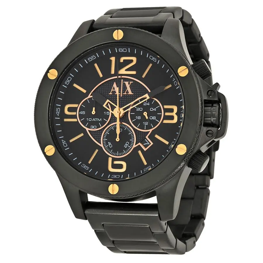 AX1513 Men`s Chronograph Quartz Watch Black Color by Armani Exchange