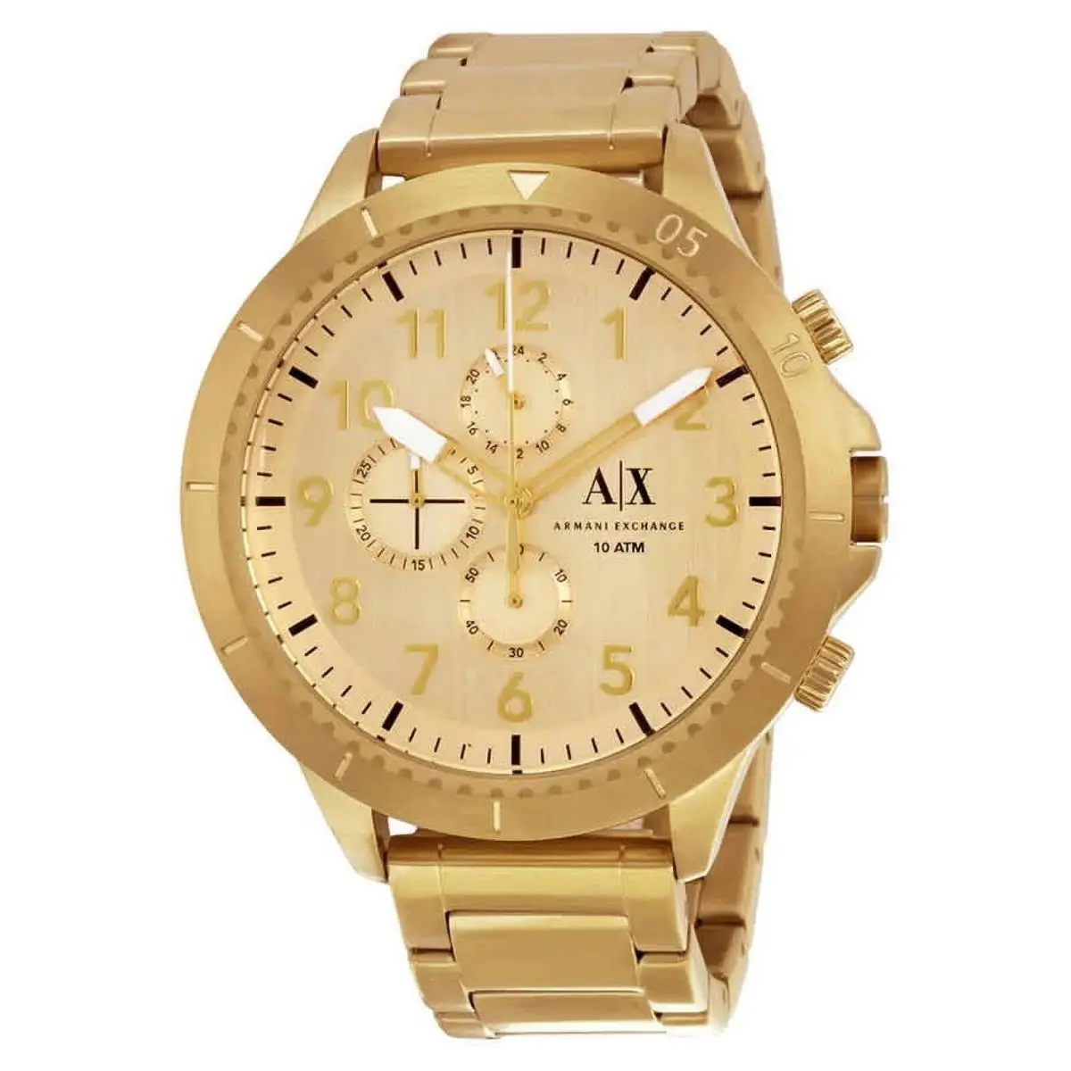 Armani Exchange Men`s Gold Tone Stainless Chronograph Watch AX1752