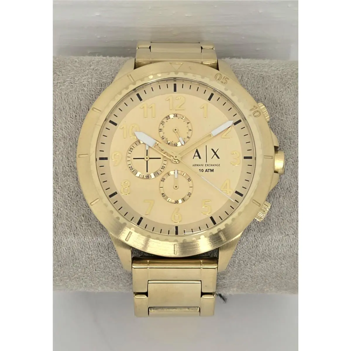 Armani Exchange AX1752 Men`s Gold Tone Stainless Chronograph 42mm Watch