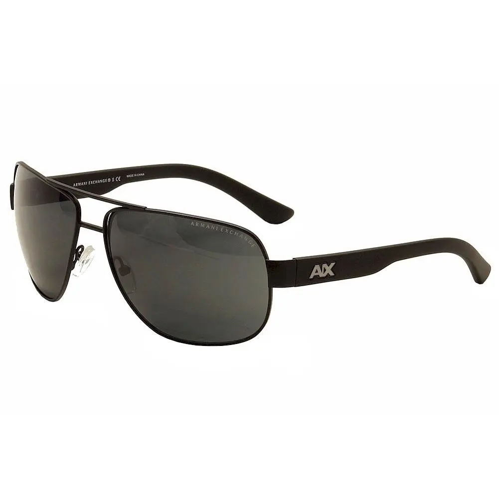 AX 2012S 2012/S 6063/87 Satin Black/silver Pilot Sunglasses 62mm by Armani Exchange