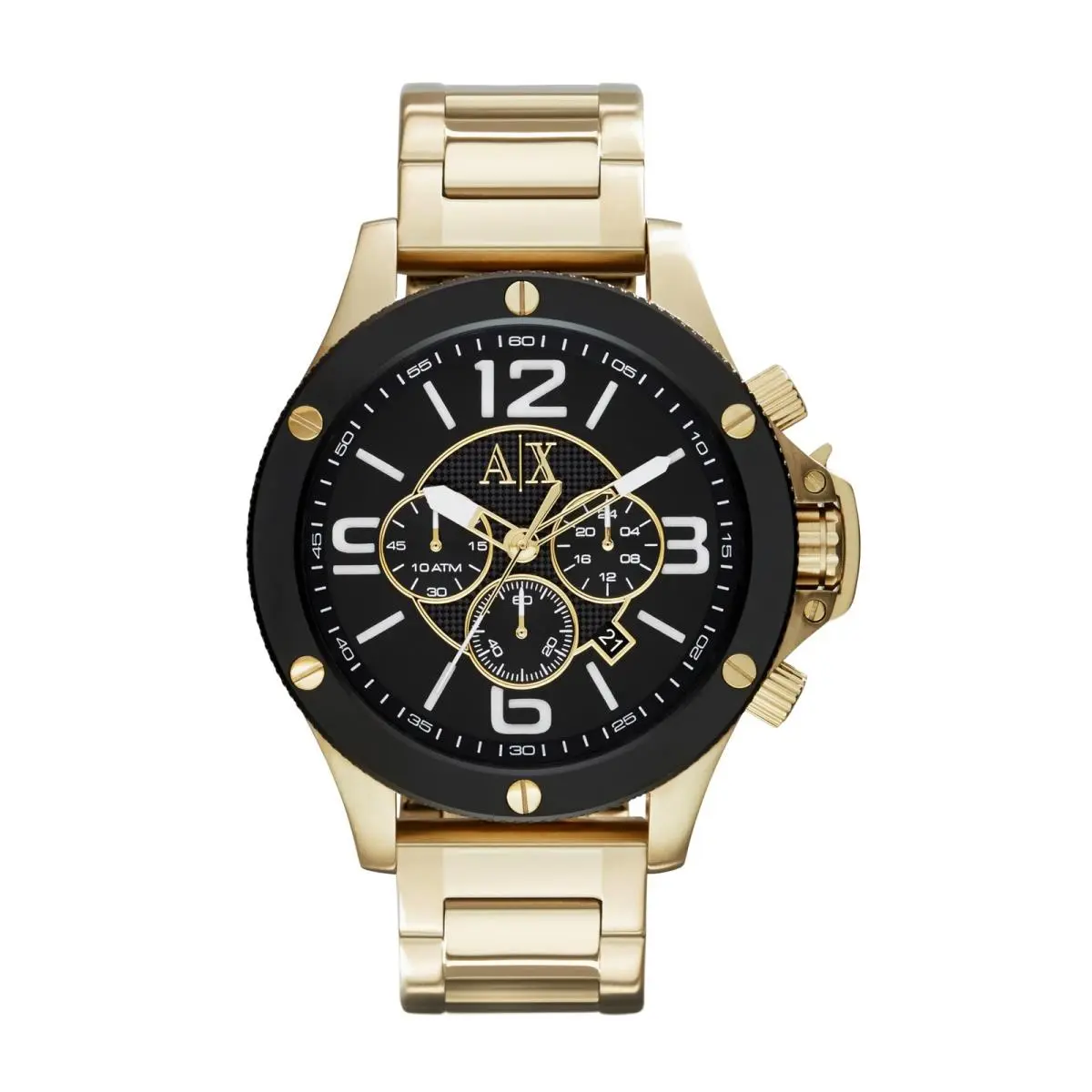Men`s AX1511 Gold Watch Standard Gold/black Dial by Armani Exchange