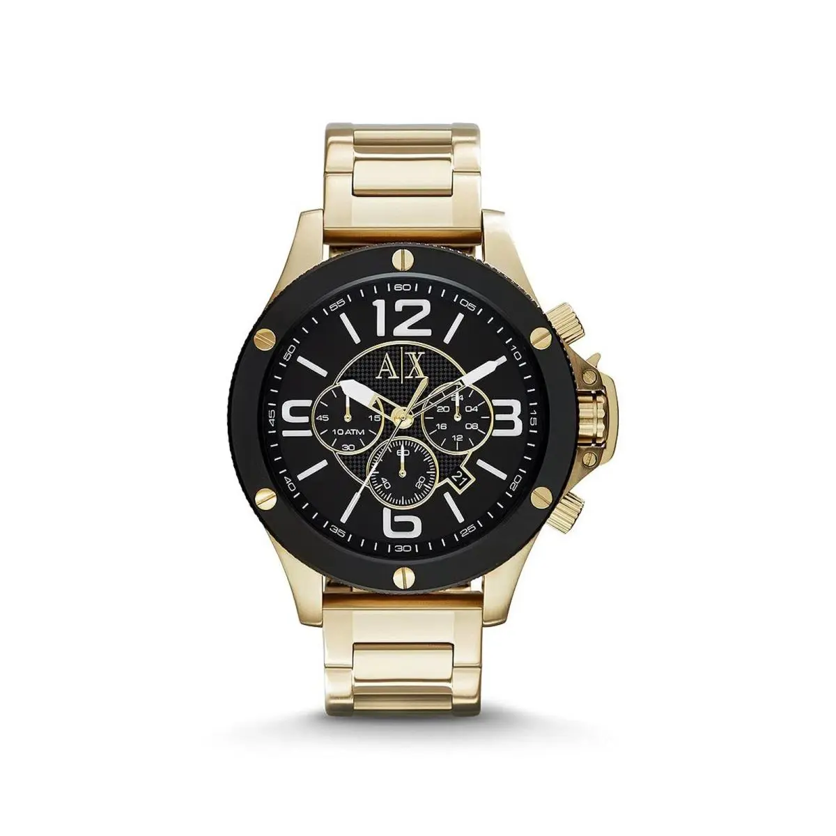 Armani Exchange Chronograph Stainless Steel Watch 4 5mm Case Size Gold/black