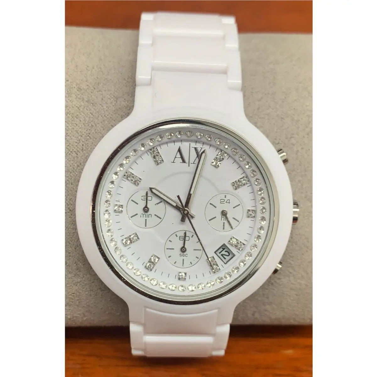 AX Armani Exchange White Crystal Ladies Active Watch AX5140