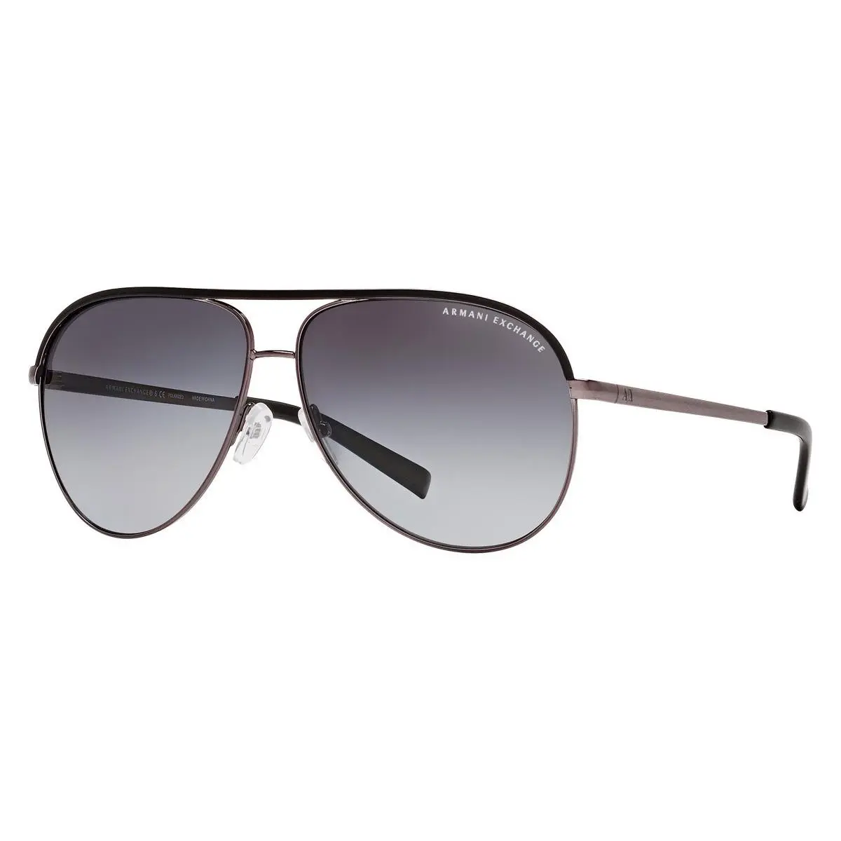 Armani Exchange Unisex Sunglasses AX2002 61mm Gunmetal Black - Grey Lens