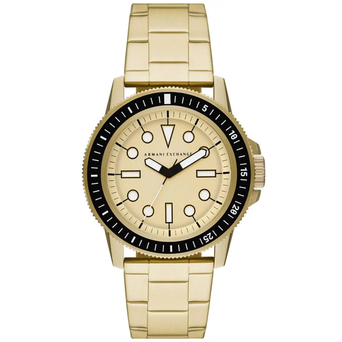 Armani Exchange Leonardo Gold-tone Mens Watch AX1854 - Dial: Gold, EBAY_Dial: Gold