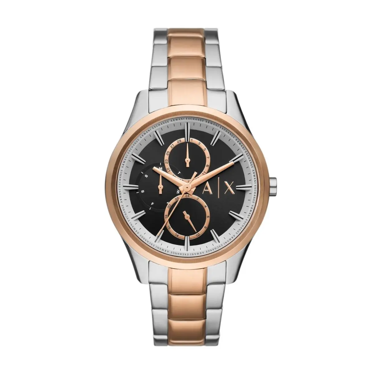 A X Men`s Multifunction Two-tone Silver/rose Gold/black by Armani Exchange