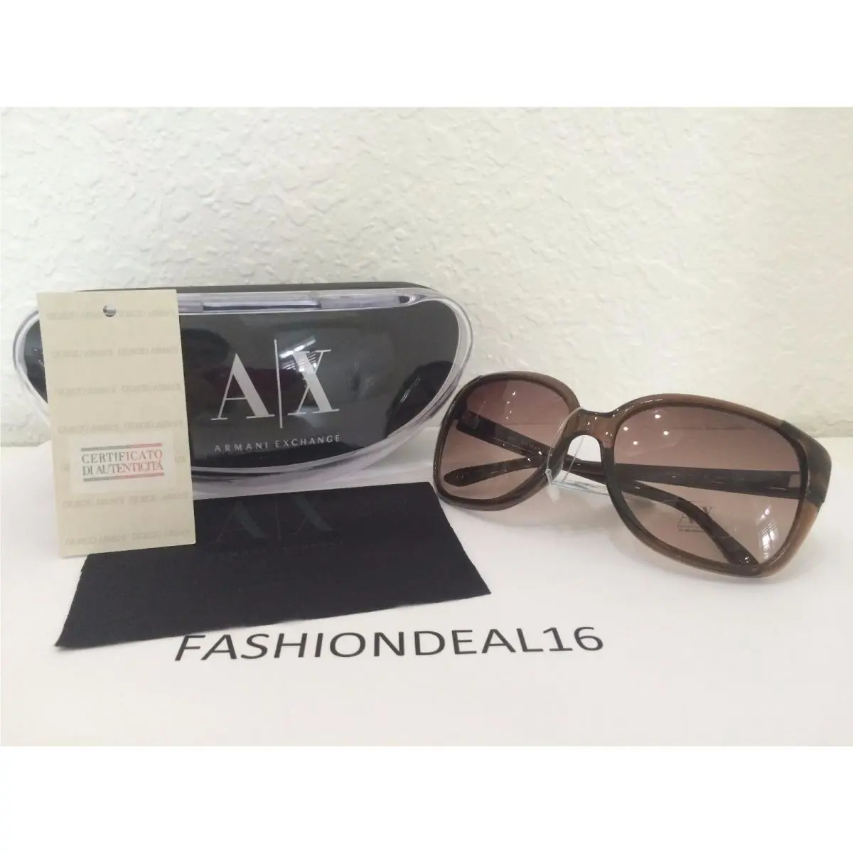 Armani Exchange Women`s Tortoise Oversized AX191/S Yjf 02 Sunglasses
