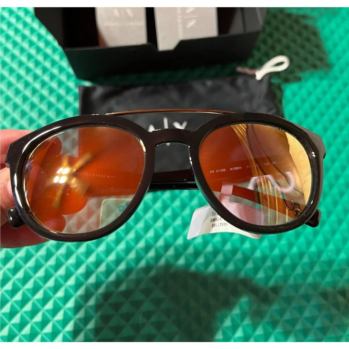 Sunglasses Armani Exchange AX 4118 S 81586X Light Violet Mirror Rose Gold
