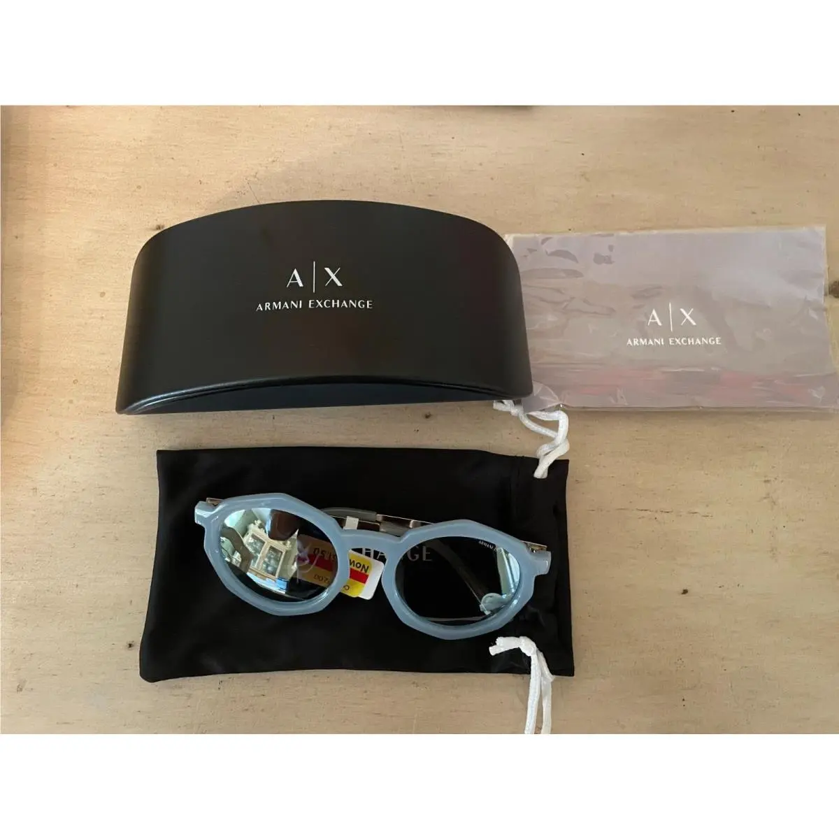 Armani Exchange Women OAX4132SU 51mm Round Mirrored Gradient Sunglasses