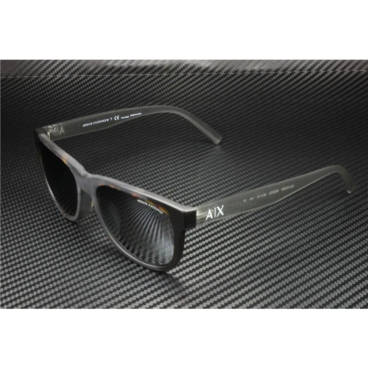 Armani Exchange AX4103SF 8029Z3 Havana Square 56 mm Men`s Polarized Sunglasses