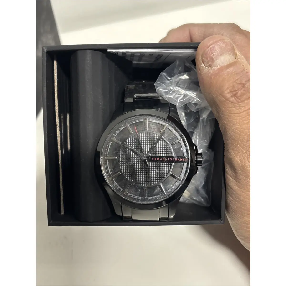 A X  Men`s Three-hand Black Stainless Steel Watch Model: AX2189 by Armani Exchange