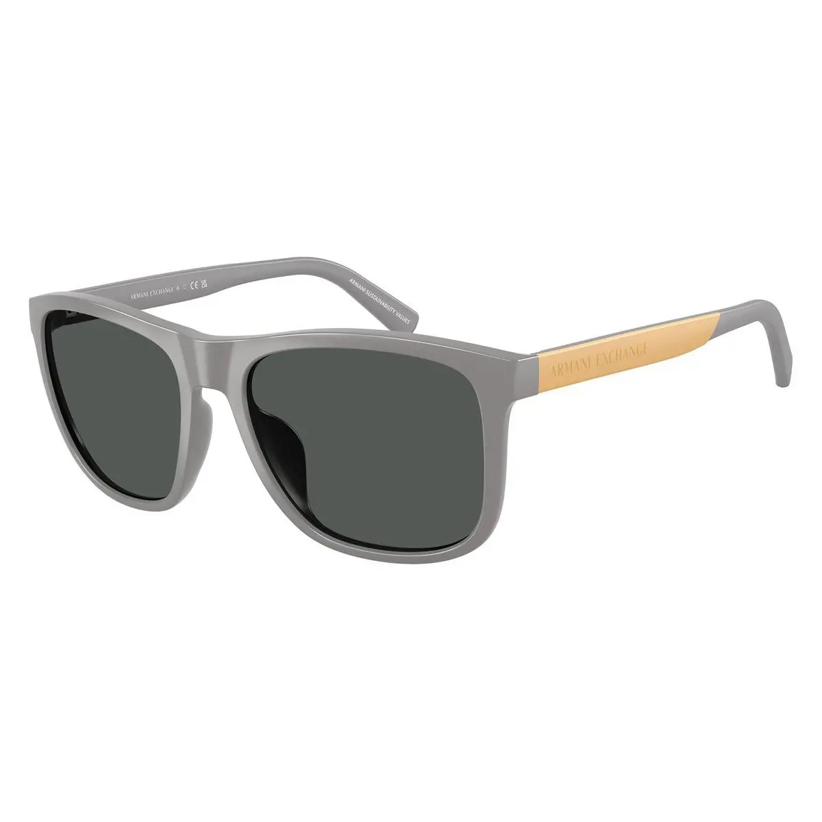 A X  Men`s AX4049SF 818287 Low Bridge Fit Square Sunglasses by Armani Exchange