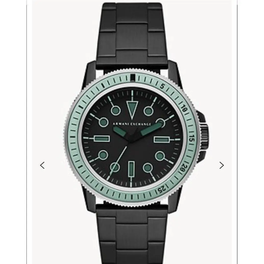 Armani Exchange AX1858 Three-hand Black Stainless Steel Mens Watch