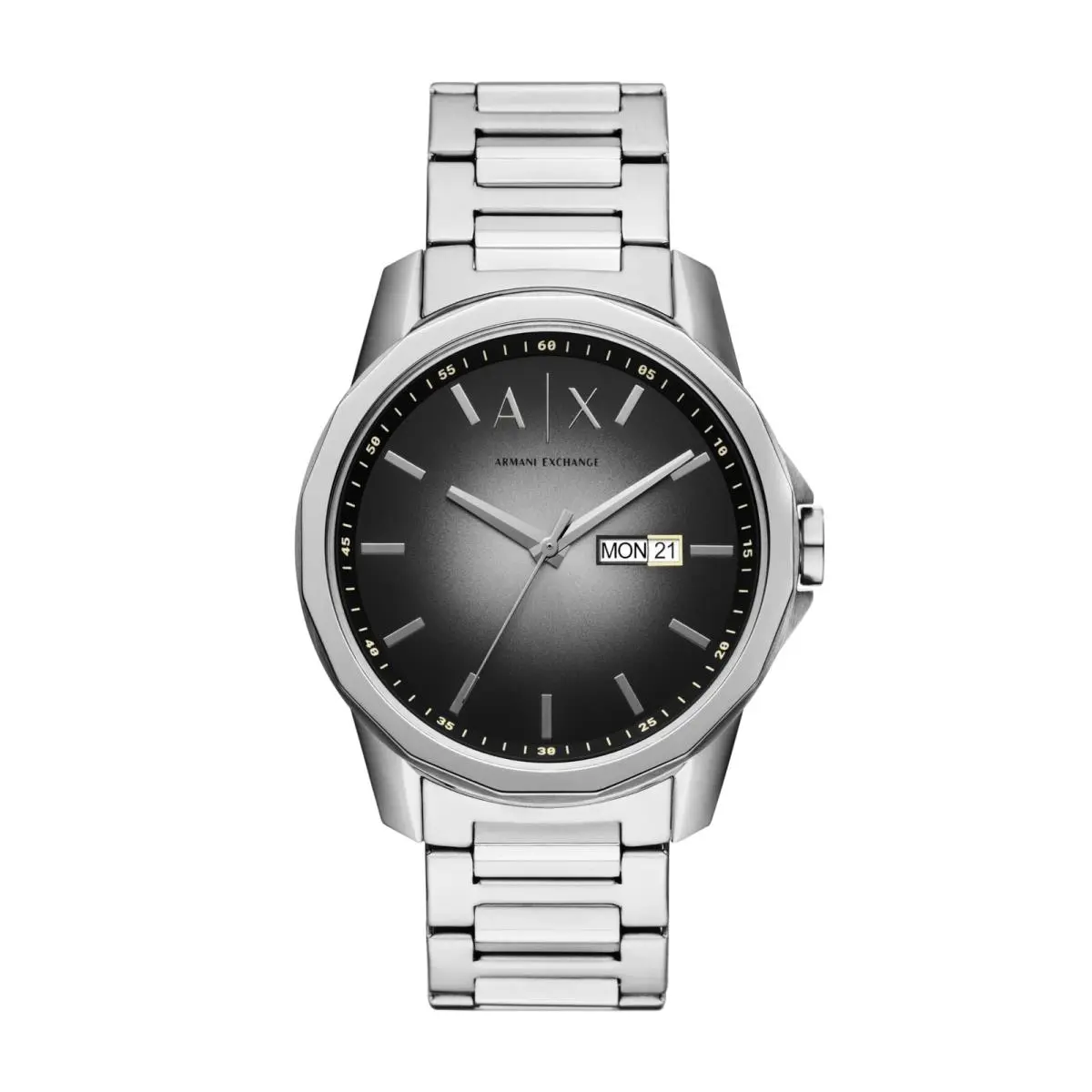 A X Men`s Three-hand Stainless Steel 3 Hand/silver/black Dial by Armani Exchange