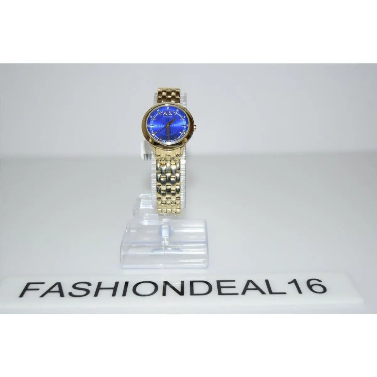 Armani Exchange Gold Tone SS Blue Dial AX5418 Watch