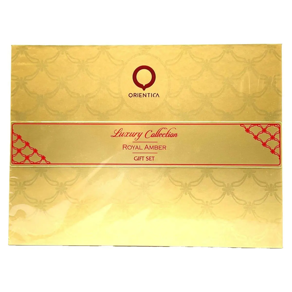 Orientica Royal Amber 4pc Gift Set Unisex 2.7 oz + 0.25 oz + 2 x 0.33 oz Edp