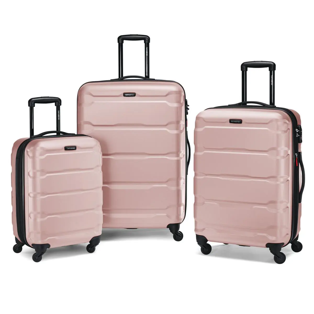 Omni 3 Piece Hardside Luggage Nested Spinner Suitcase Set 20 /24 /28 Pink (68311-1694) by Samsonite