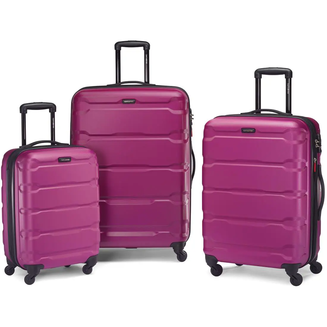Omni 3 Piece Hardside Luggage Nested Spinner Suitcase Set 20 /24 /28 Radiant Pink (68311-0596) by Samsonite