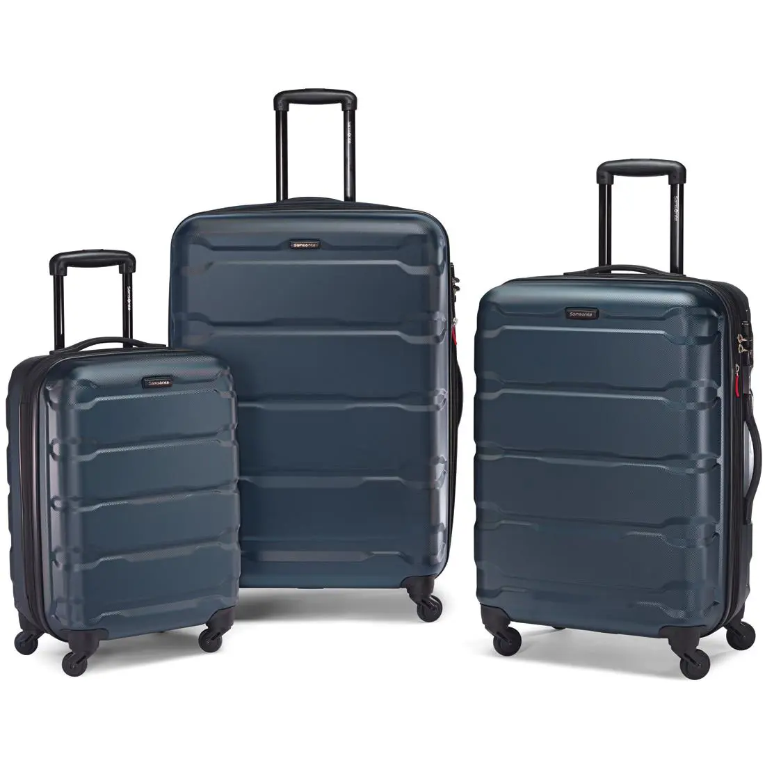 Omni 3 Piece Hardside Luggage Nested Spinner Suitcase Set 20 /24 /28 Teal (68311-2824) by Samsonite