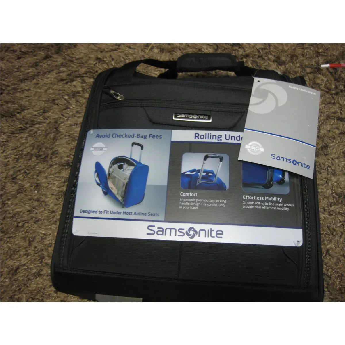 732611041 Rolling Underseater Fits Under Most Airline Seats BLACK by Samsonite
