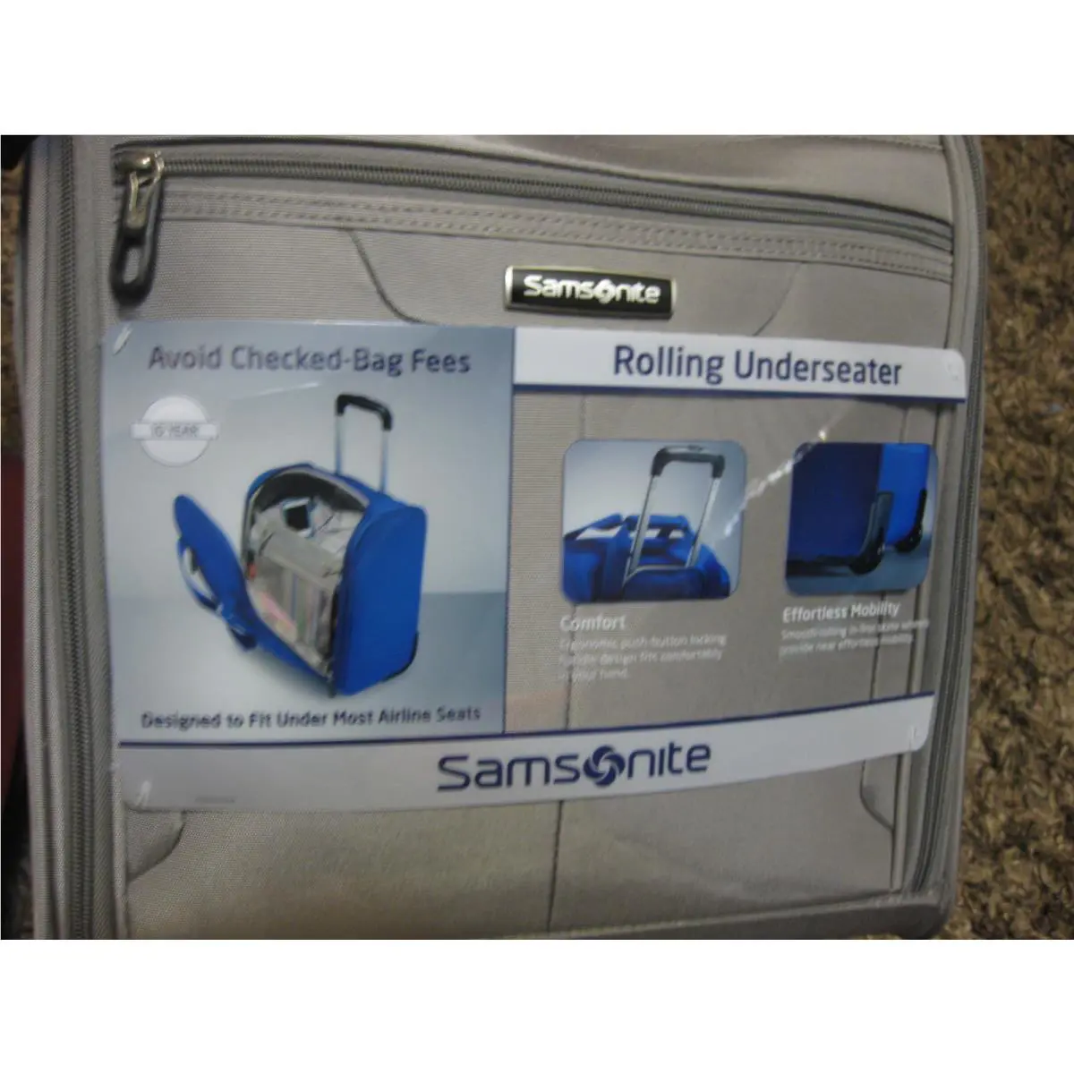 732611041 Rolling Underseater Fits Under Most Airline Seats GREY by Samsonite