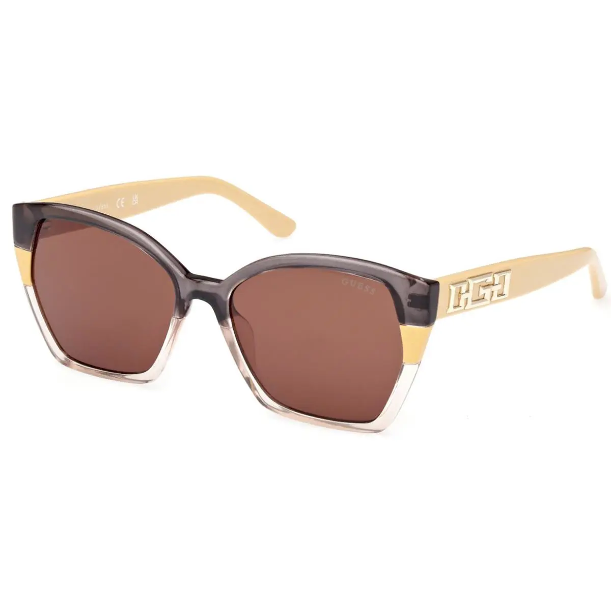 Guess GU 7912 GU7912 Yellow Striped Yellow Monocolor 41E Sunglasses