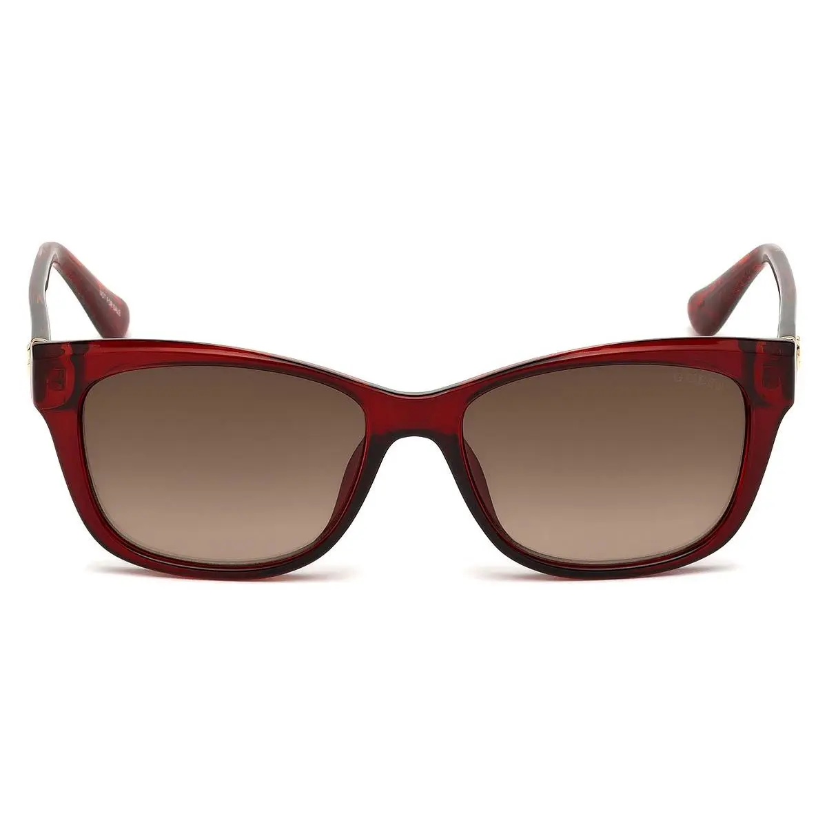 GU7538 Sunglasses Shiny Red Gradient Brown 54mm by Guess
