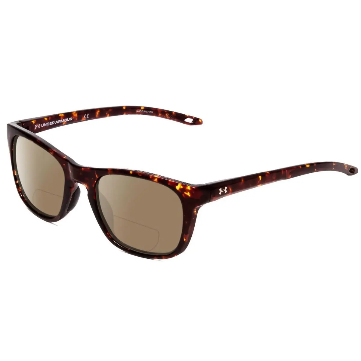 Raid Unisex Polarized Bi-focal Sunglasses in Havana Tortoise 55 mm Brown by Under Armour