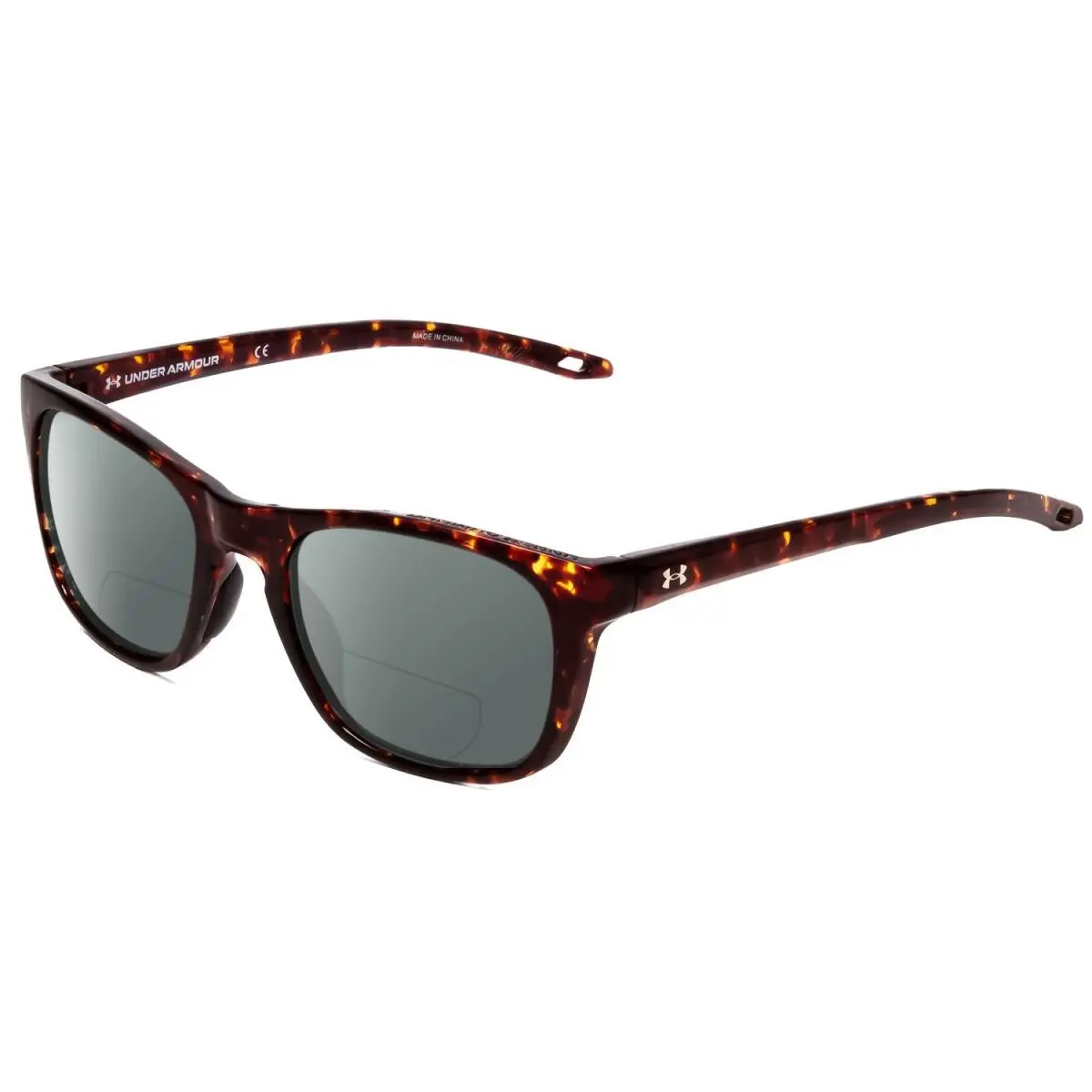 Raid Unisex Polarized Bi-focal Sunglasses in Havana Tortoise 55 mm Grey by Under Armour