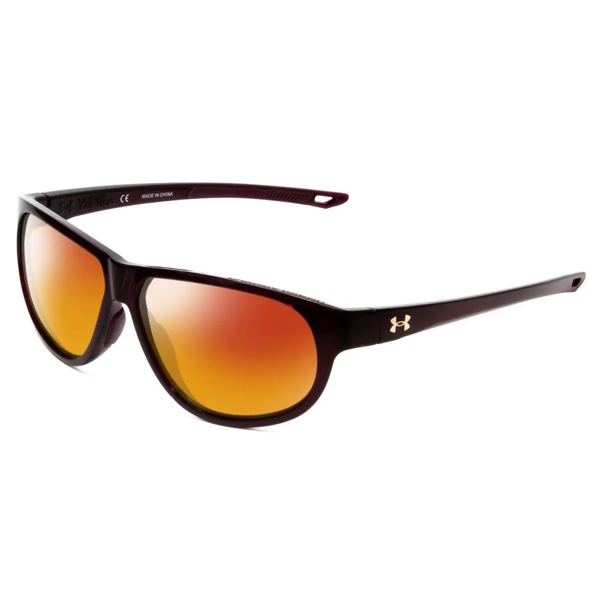 Intensity Women Oval Polarized Sunglasses Red Crystal 59mm 4 Option Red Mirror Polar by Under Armour