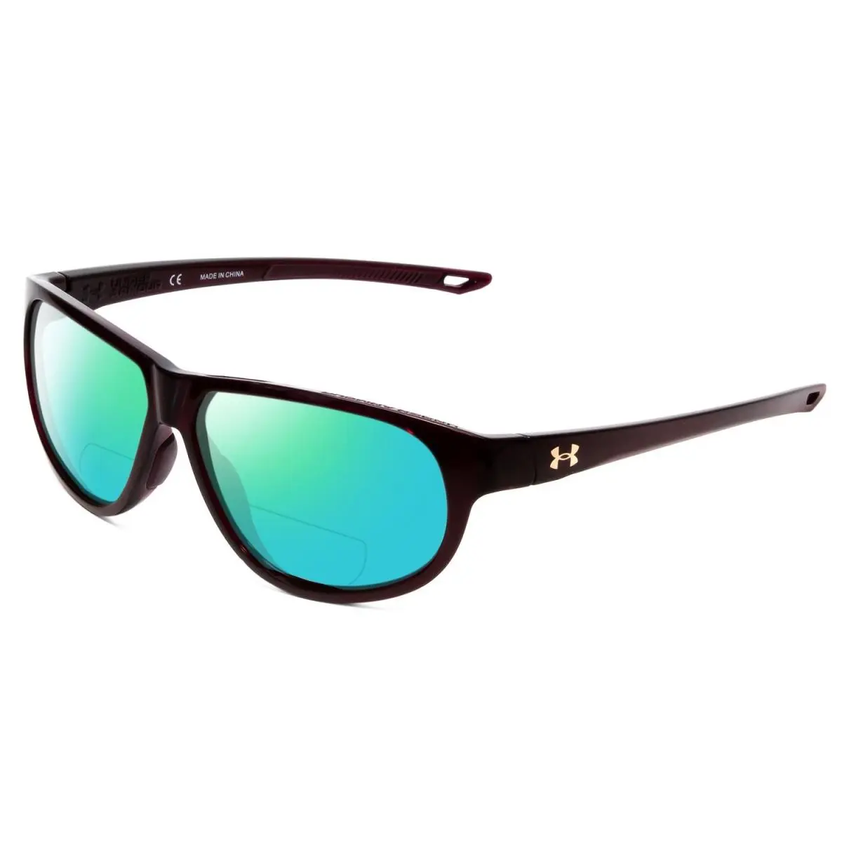 Intensity Ladies Oval Polarize Bi-focal Sunglasses Red Crystal 59mm by Under Armour