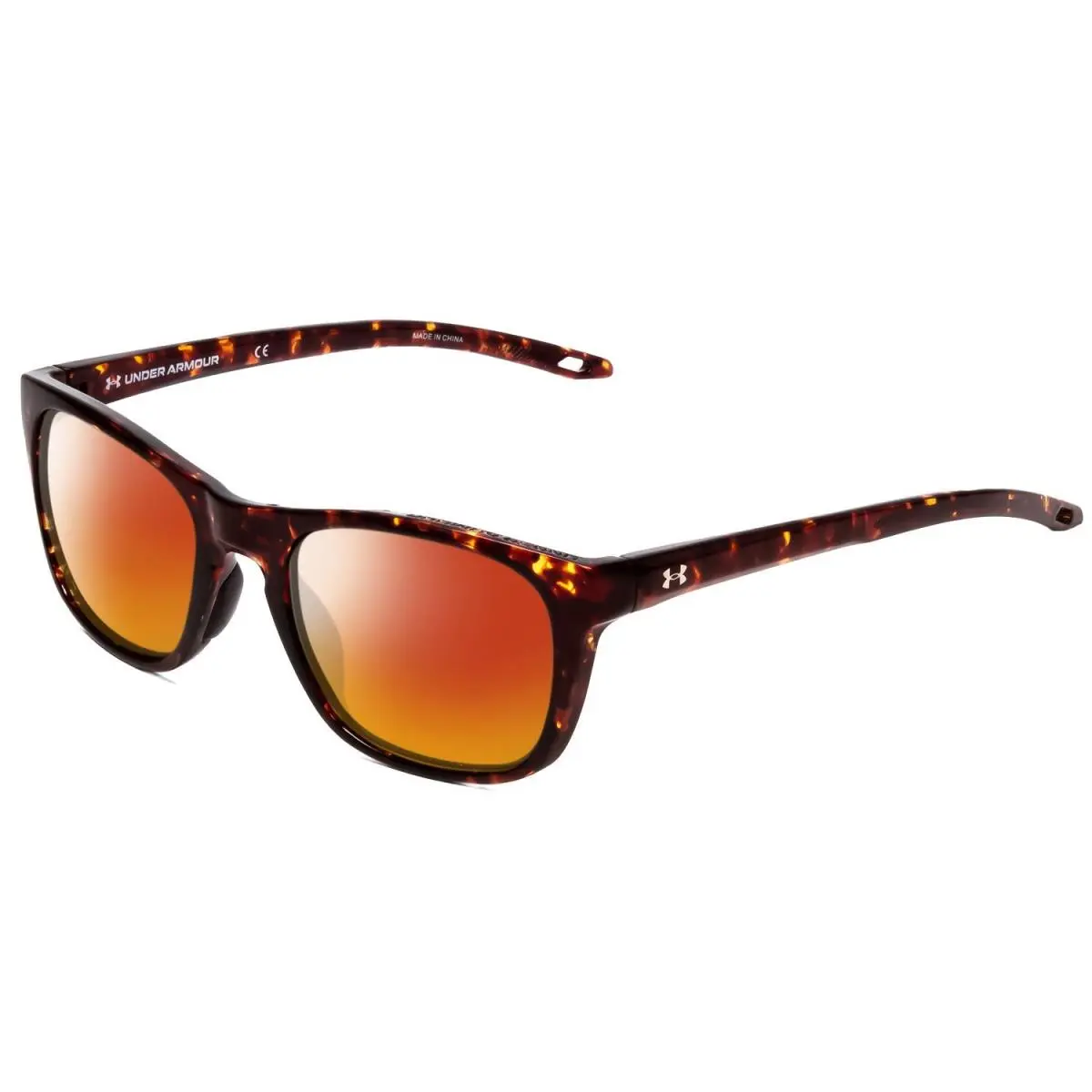 Raid Unisex Classic Polarized Sunglasses Havana Tortoise Gold 55 mm Red Mirror Polar by Under Armour
