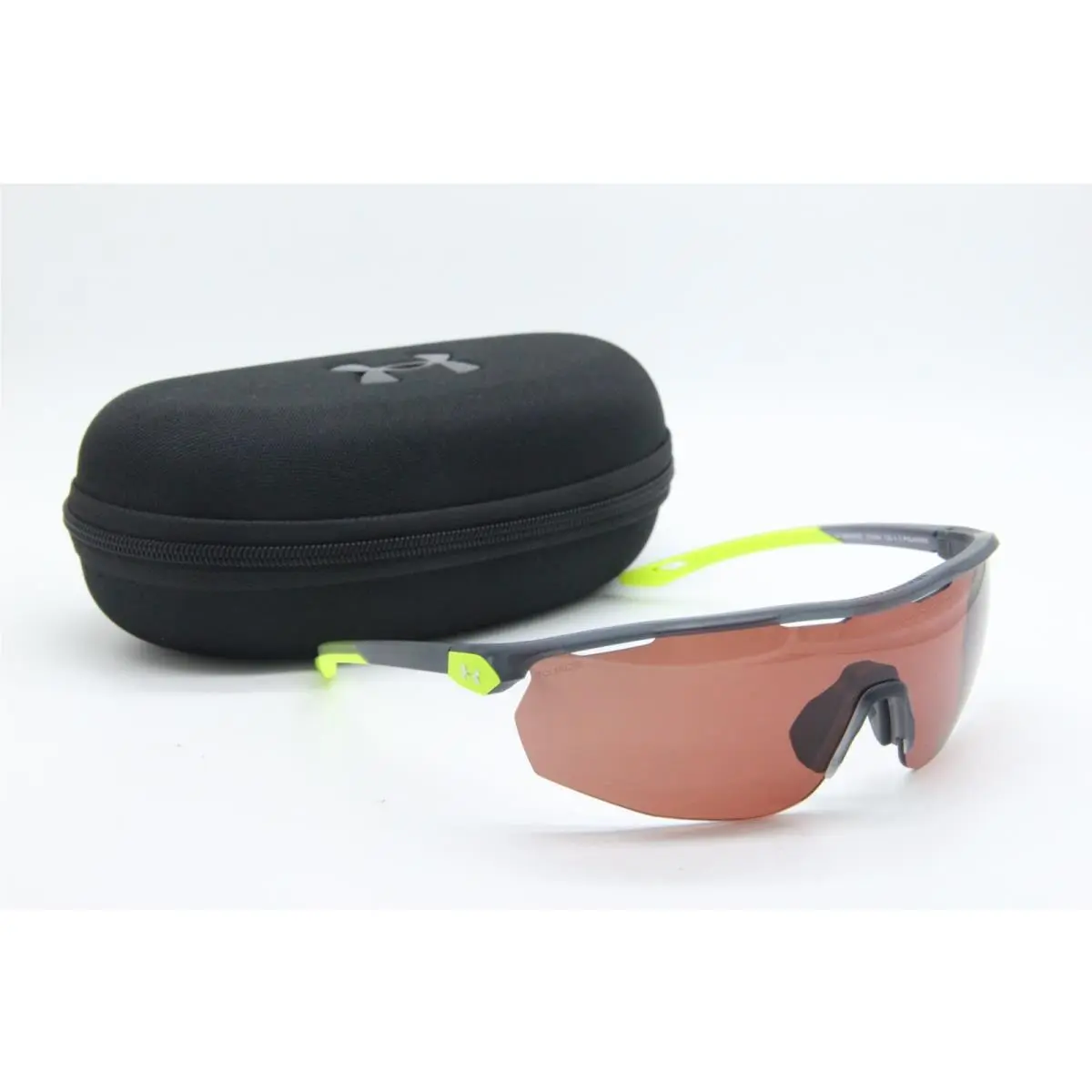 Underarmour UA Clutch UA 0003GS 0UV6A Grey Neon Sunglasses W/case