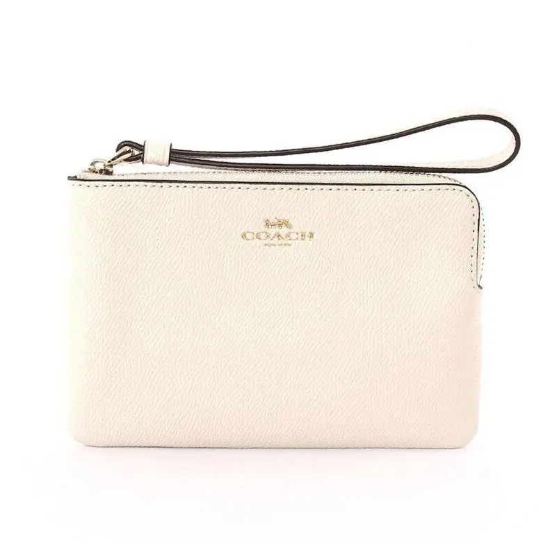 Coach Women`s Small Corner Zip Wristlet Pouch Wallet Purse