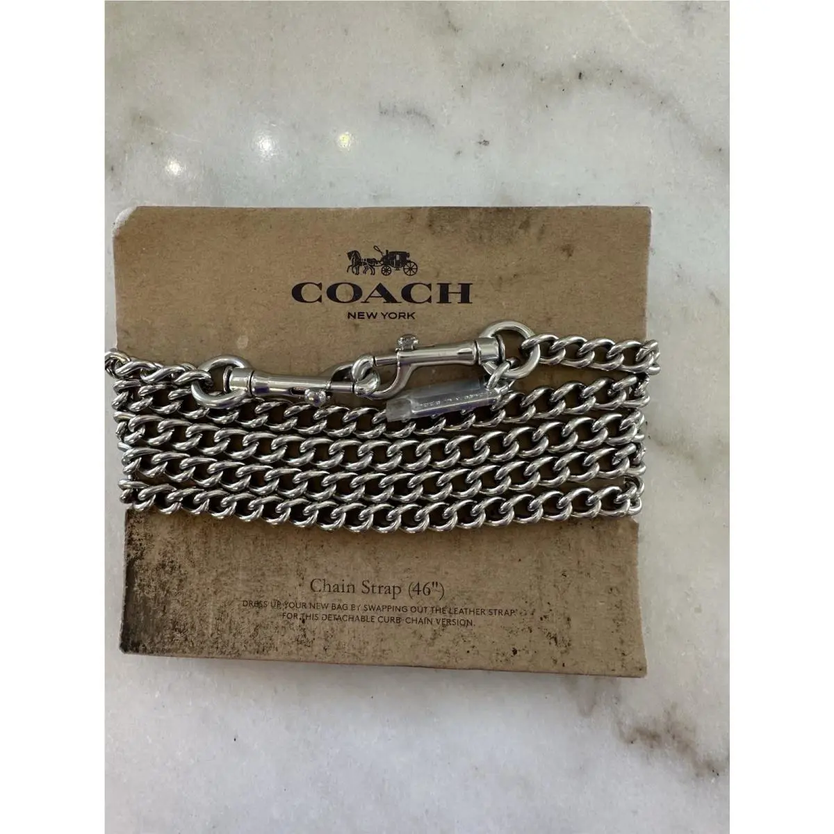 Coach Chain Shoulder Strap For Handbag 46 Silver