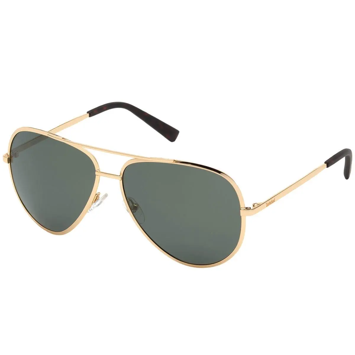 Timberland Men`s Sunglasses Green Plastic Lens Gold Metal Frame TB9201 6132R