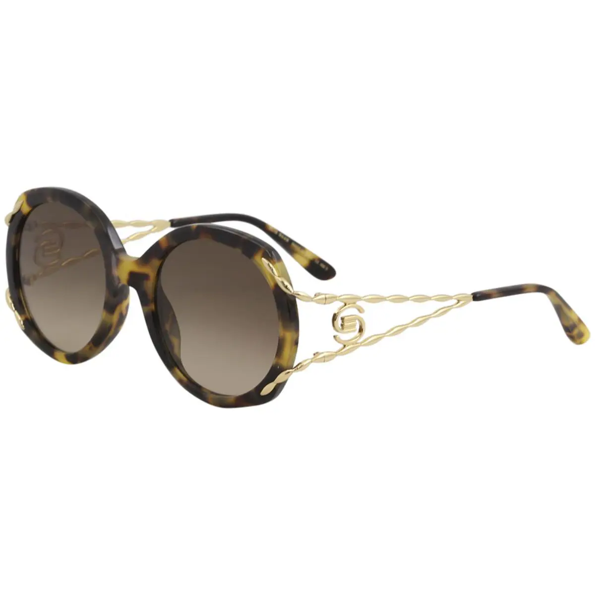 Elie Saab Women`s ES014S ES/014S 6A3/86 Havana Fashion Oval Sunglasses 54mm