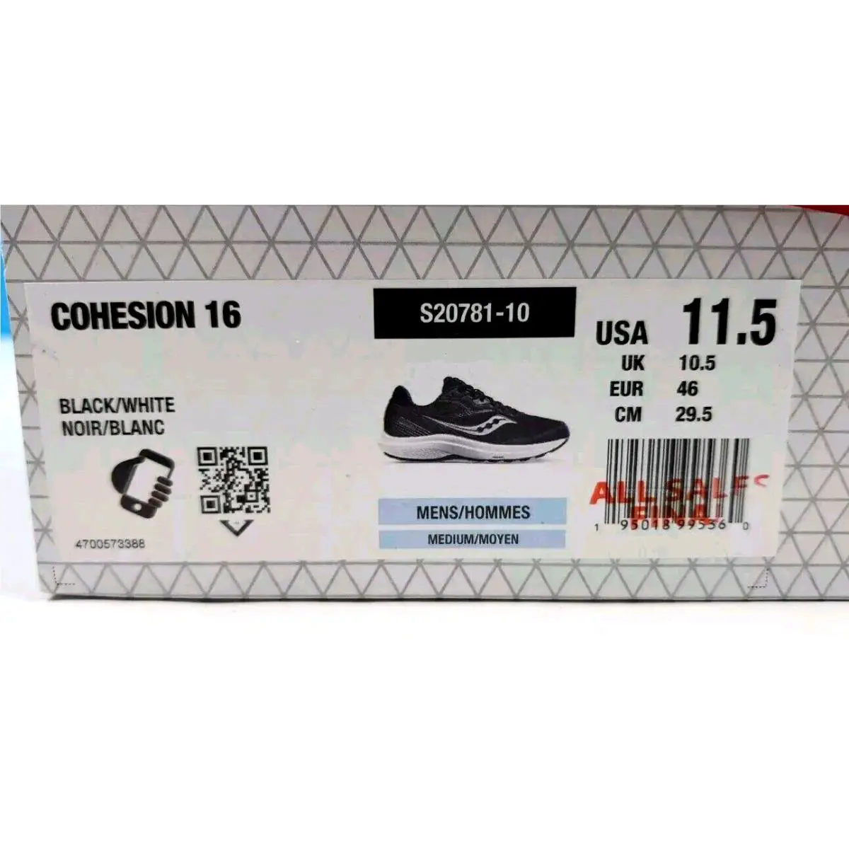 Saucony shoes - Saucony Cohesion 16 - Cohesion - S20781-10 - Black (UPC: 0195018995360) 9