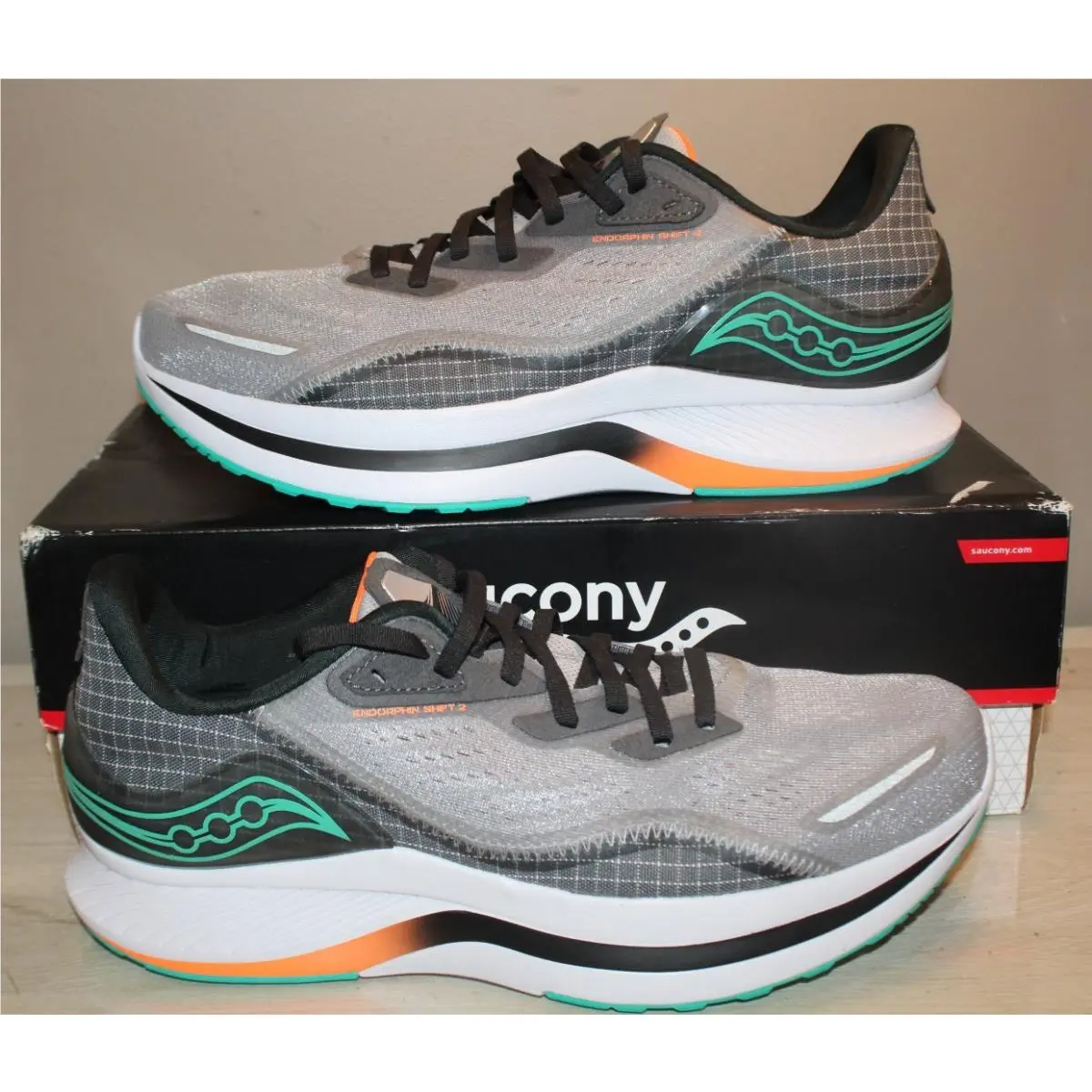 Saucony Endorphin Shift 2 Alloy/jade/gray Sneakers Shoes Men`s Size 12
