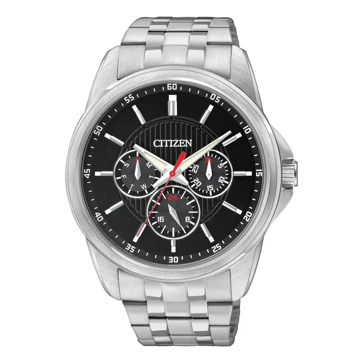 Citizen Men`s Quartz Black Dial Stainless Steel Watch - AG8340-58E