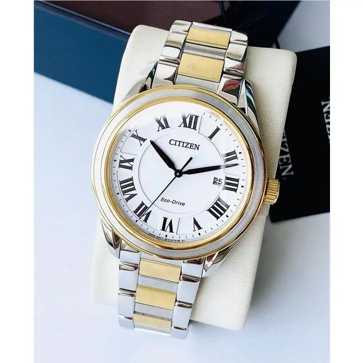 Citizen Arezzo Dual AW1694-50A Tone Eco-drive Sapphire Crystal Men`s Watch