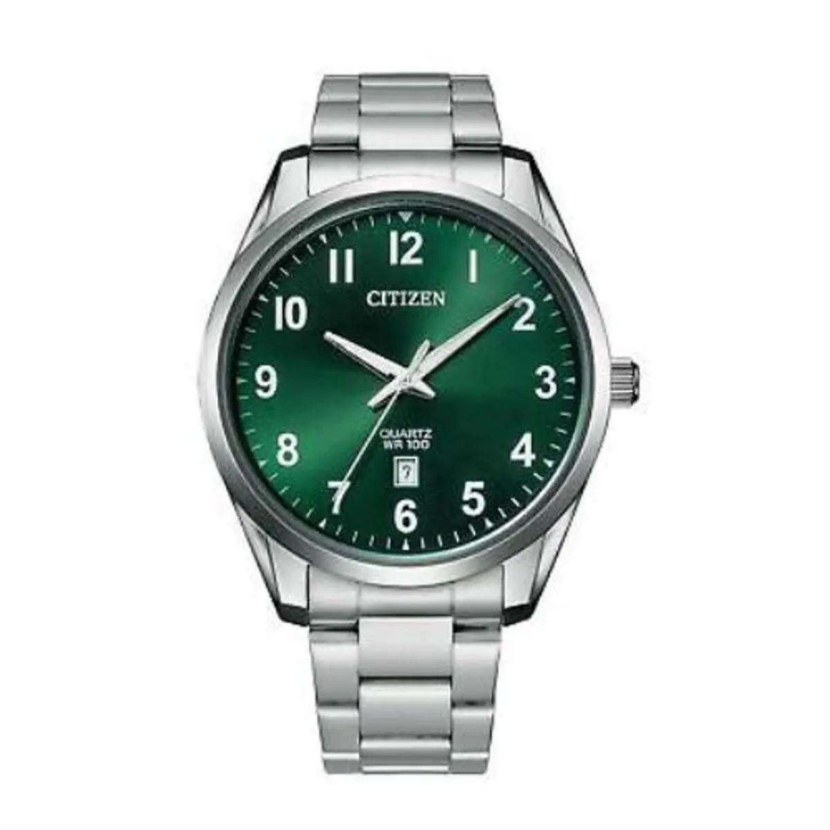 Citizen Quartz Green Dial Stainless Steel Men`s Watch BI1031-51X