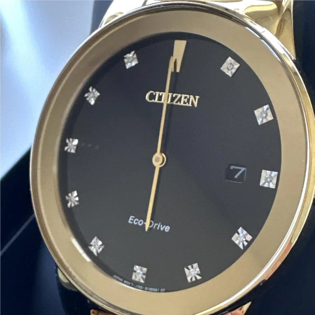 Eco-drive Axiom Men`s Diamond Accents Gold-tone 40mm Watch AU1062-56G by Citizen