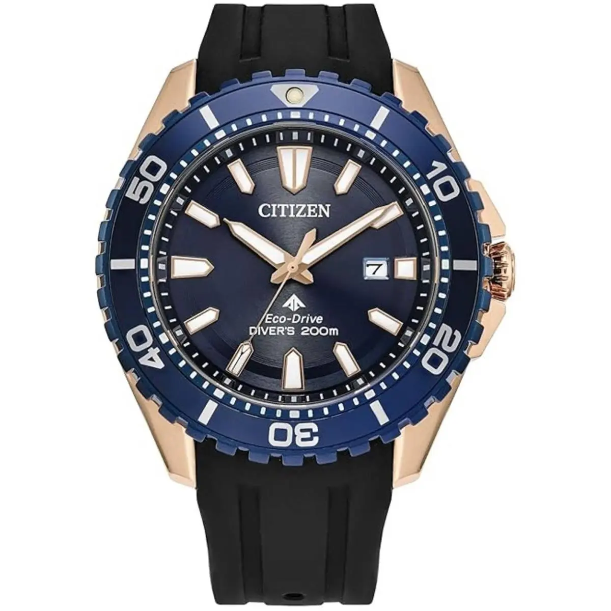 Citizen Men`s Watch Promaster Eco-drive Dark Blue Dial Black Strap BN0196-01L