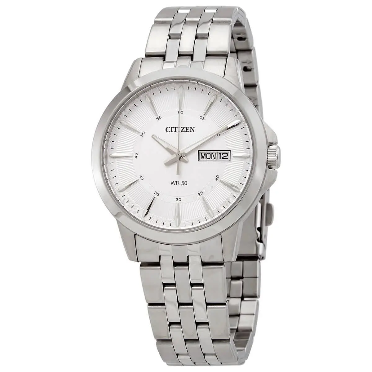 Quartz Silver Dial Stainless Steel Men`s Watch BF2011-51A by Citizen