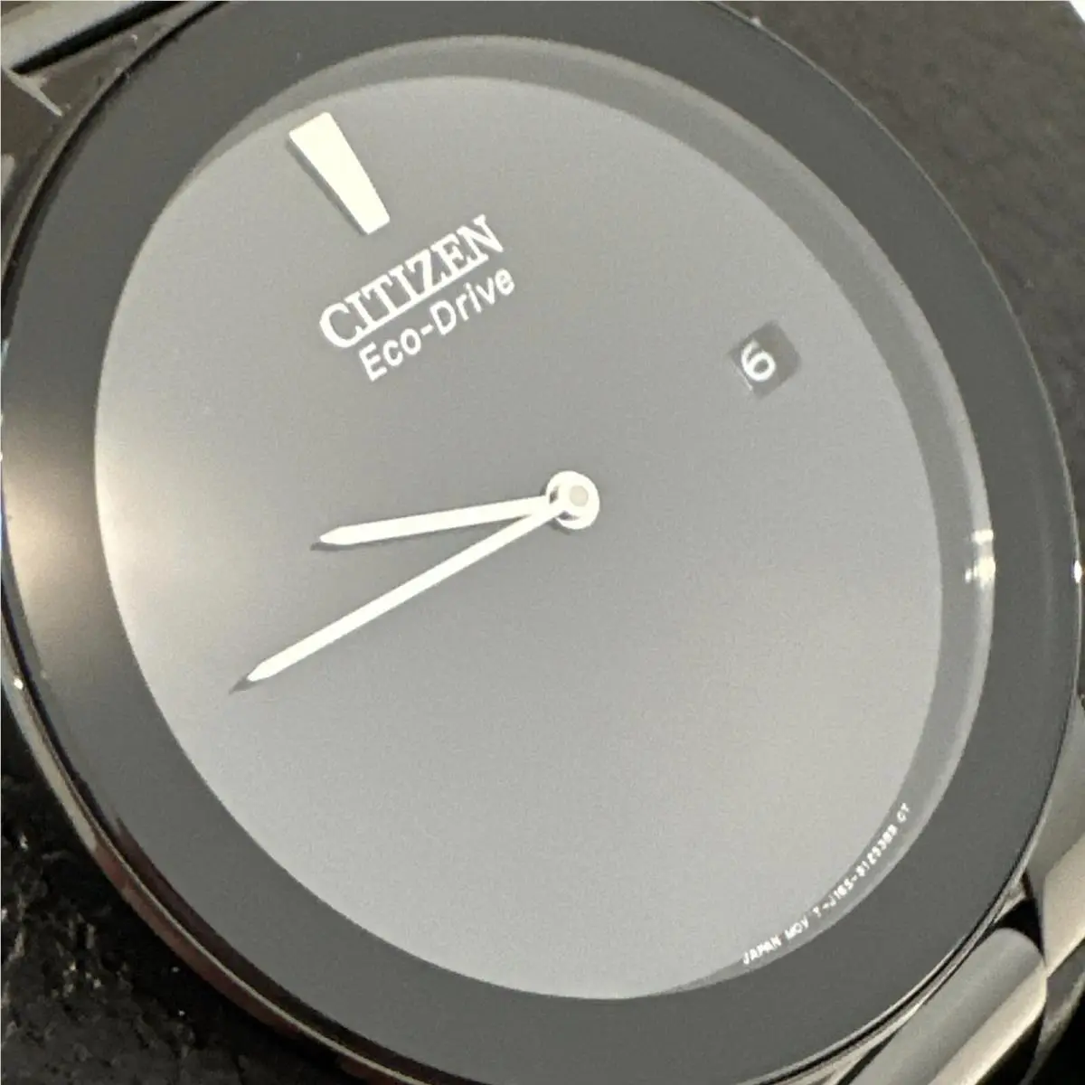 Eco-drive Men`s Axiom Black Leather Band 40mm Watch AU1065-07E by Citizen