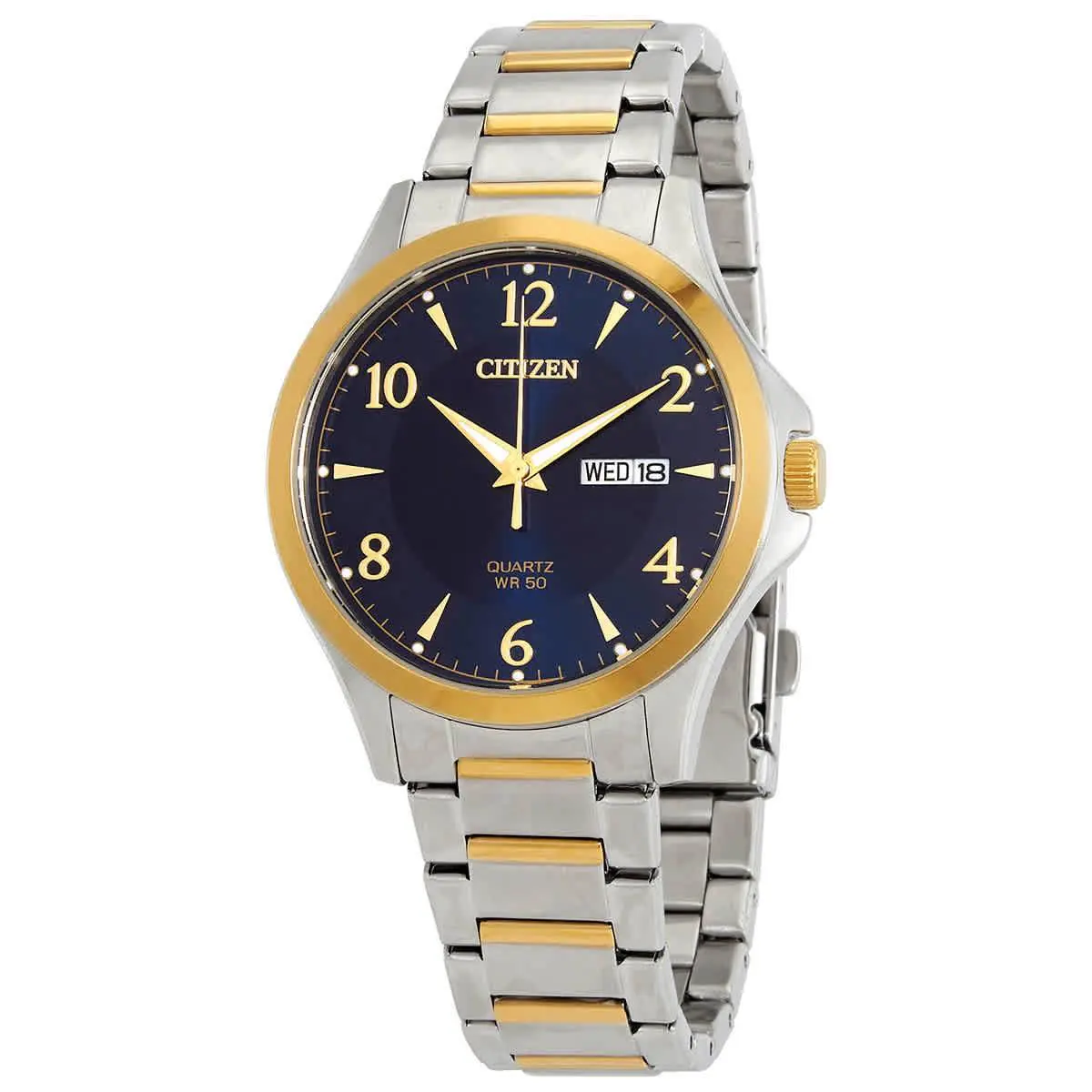 Citizen Men `s Quartz Classic Date Silver Stainless Steel Watch 41MM BF2005-54L