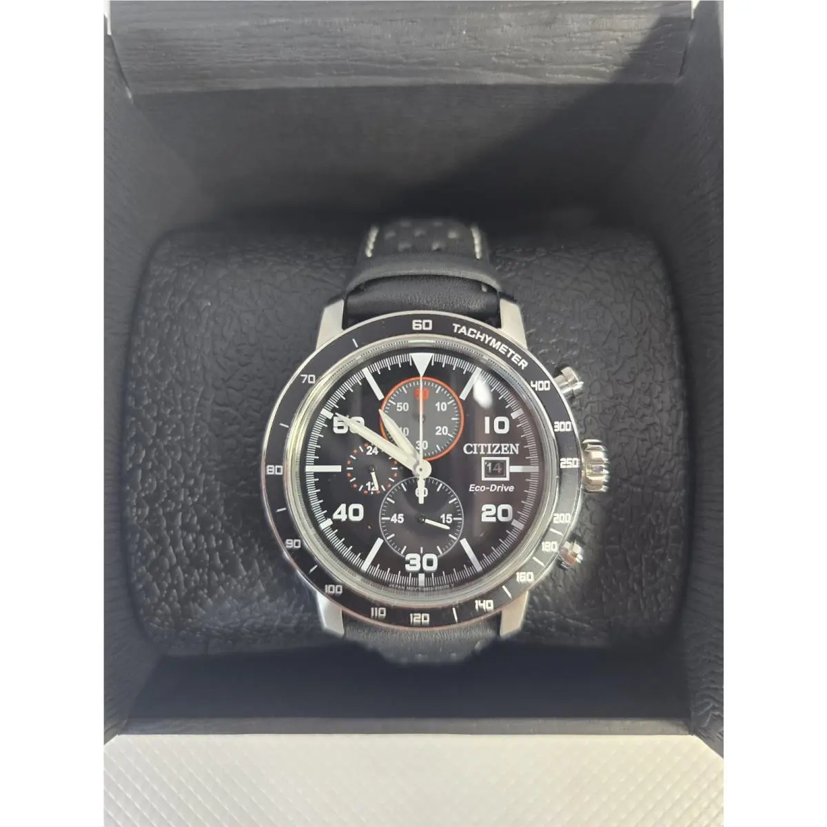 Citizen Brycen Men`s Chronograph Eco Drive Watch - CA0649-14E Meeds Battery