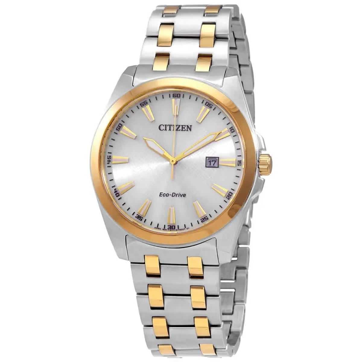 Citizen BM7534-59A Peyten Silver Dial 41 mm Men`s Watch - Two-tone (Silver-tone and Gold-tone), Dial: Silver, Band: Multicolor
