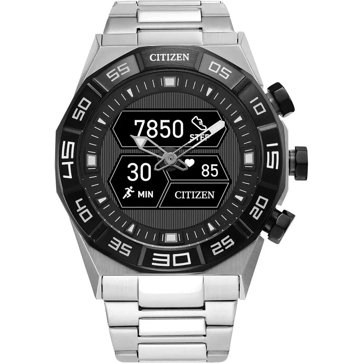 CZ Smart PQ2 Hybrid JX2006-52E Black Dial Silver Watch by Citizen